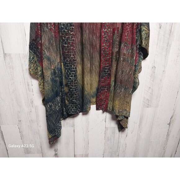 Pyramid Collection Women's Burnout Kimono Top One Size - Picture 2 of 7